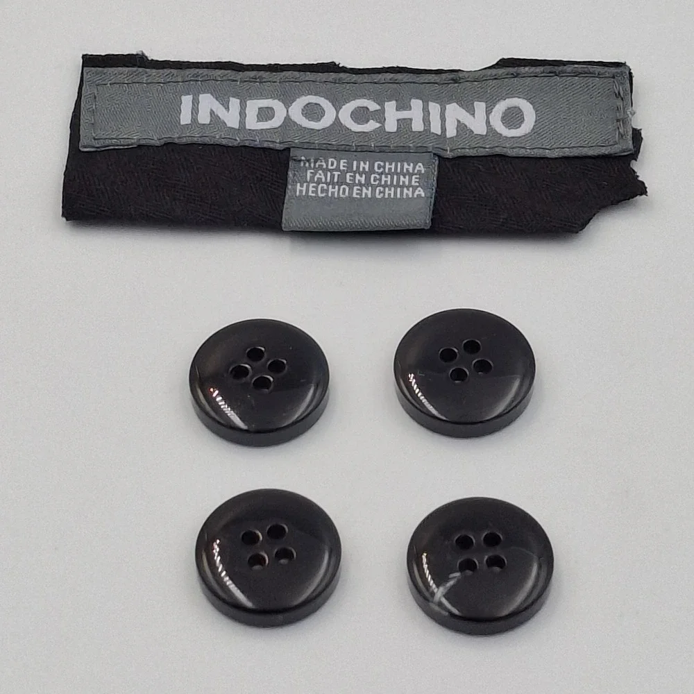 Indochino Set Of 4 Replacement Buttons Black For Pants‎